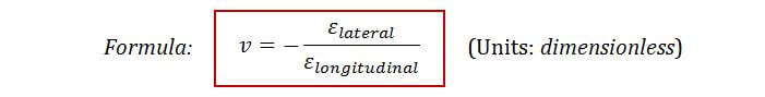 Poisson's ratio formula