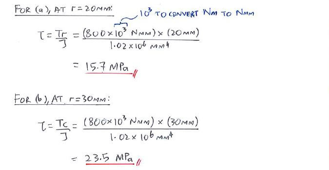 Torsion Formula solution step 2