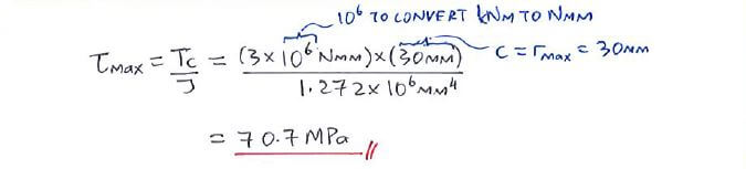 Torsion Formula solution step 2