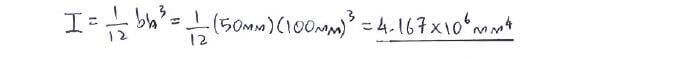 Flexure Formula solution step 1