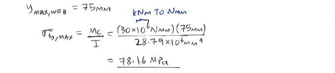 Flexure Formula solution step 2