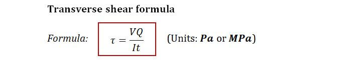 Transverse shear formula