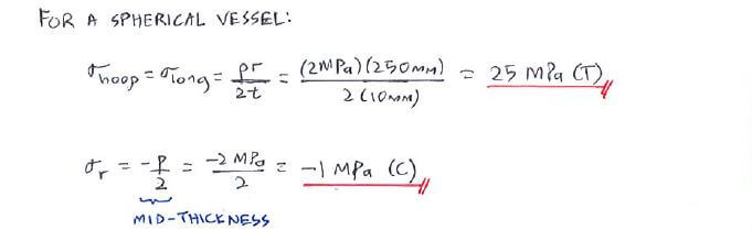 Thin-Walled Pressure Vessels solution step 1