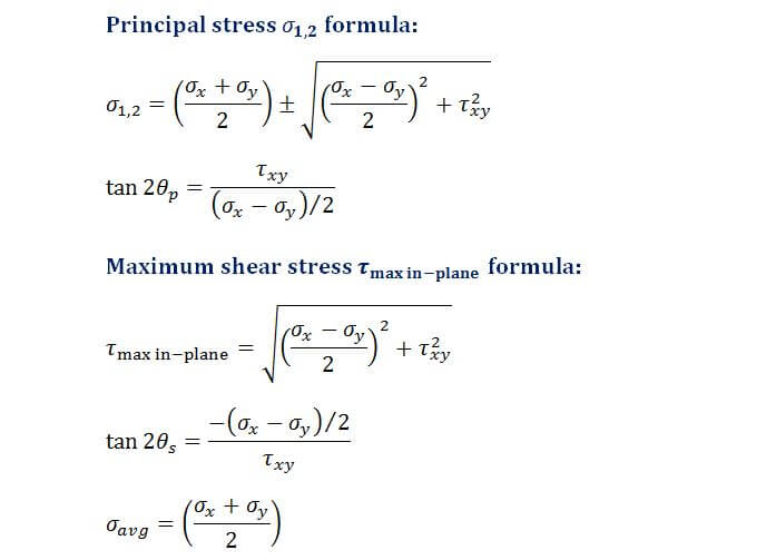 Example C7 2 Principal Stress And Max in plane Shear Stress Solid 