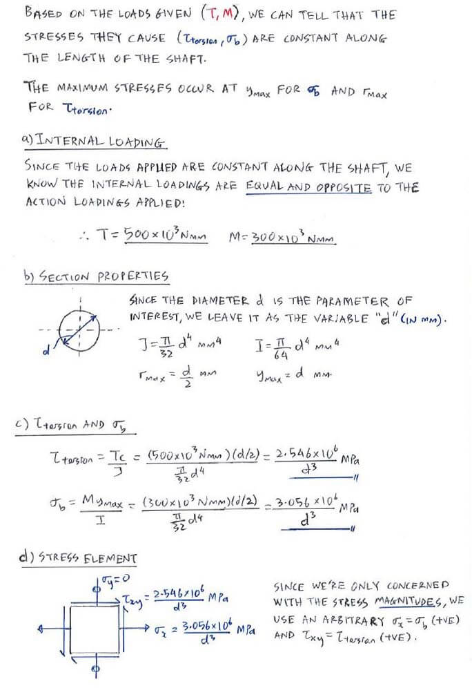 Theories of Failure solution step 1