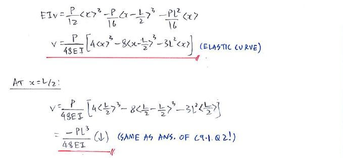 Discontinuity Functions (Macaulay’s Method) solution step 4