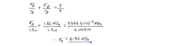 Membrane Stress Equation solution step 3