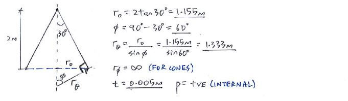 Membrane Stress Equation solution step 1