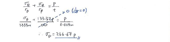 Membrane Stress Equation solution step 3