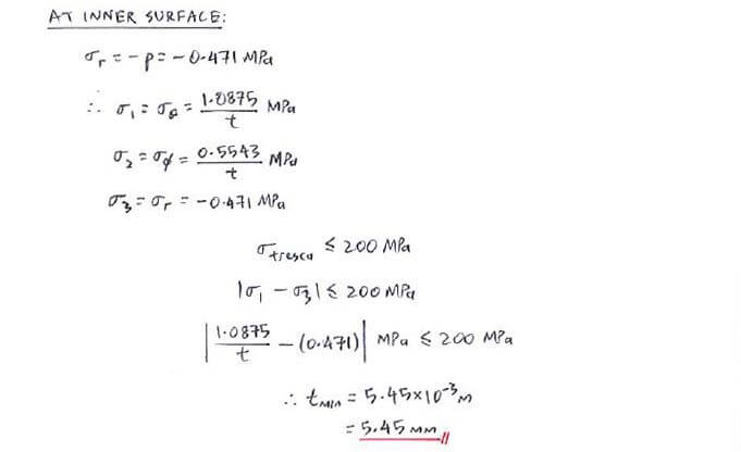 Membrane Stress Equation solution step 4