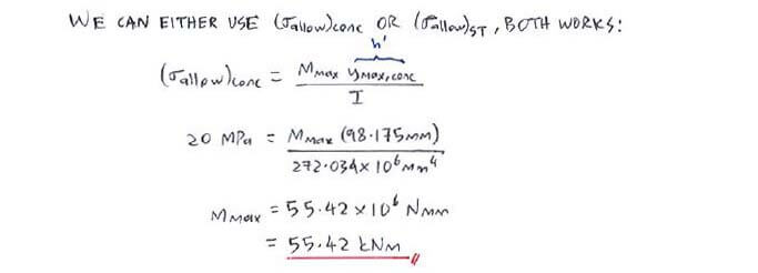 Reinforced Concrete Beams solution step 6