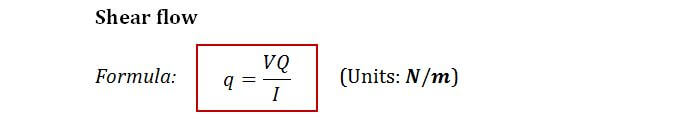 Shear flow formula