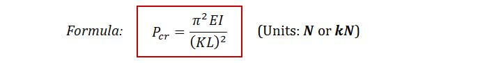 General Euler's buckling formula with effective length factor