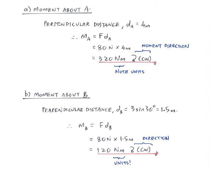 Moment and Couple solution step 1