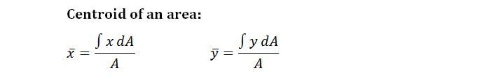 Centroids formula