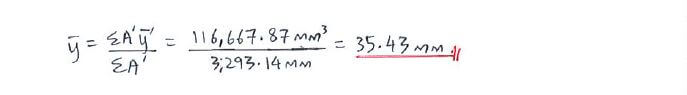 Centroid of Composite Bodies solution step 3